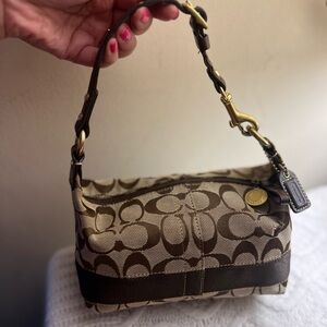 Coach Signature Mini Bag w/ Anniversary Striped Lining 🌈
